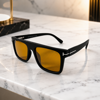 Tom Ford Dunning-02 TF907 Black Square Acetate Sunglasses