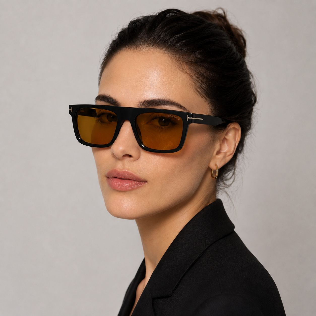 Tom Ford Dunning-02 TF907 Black Square Acetate Sunglasses
