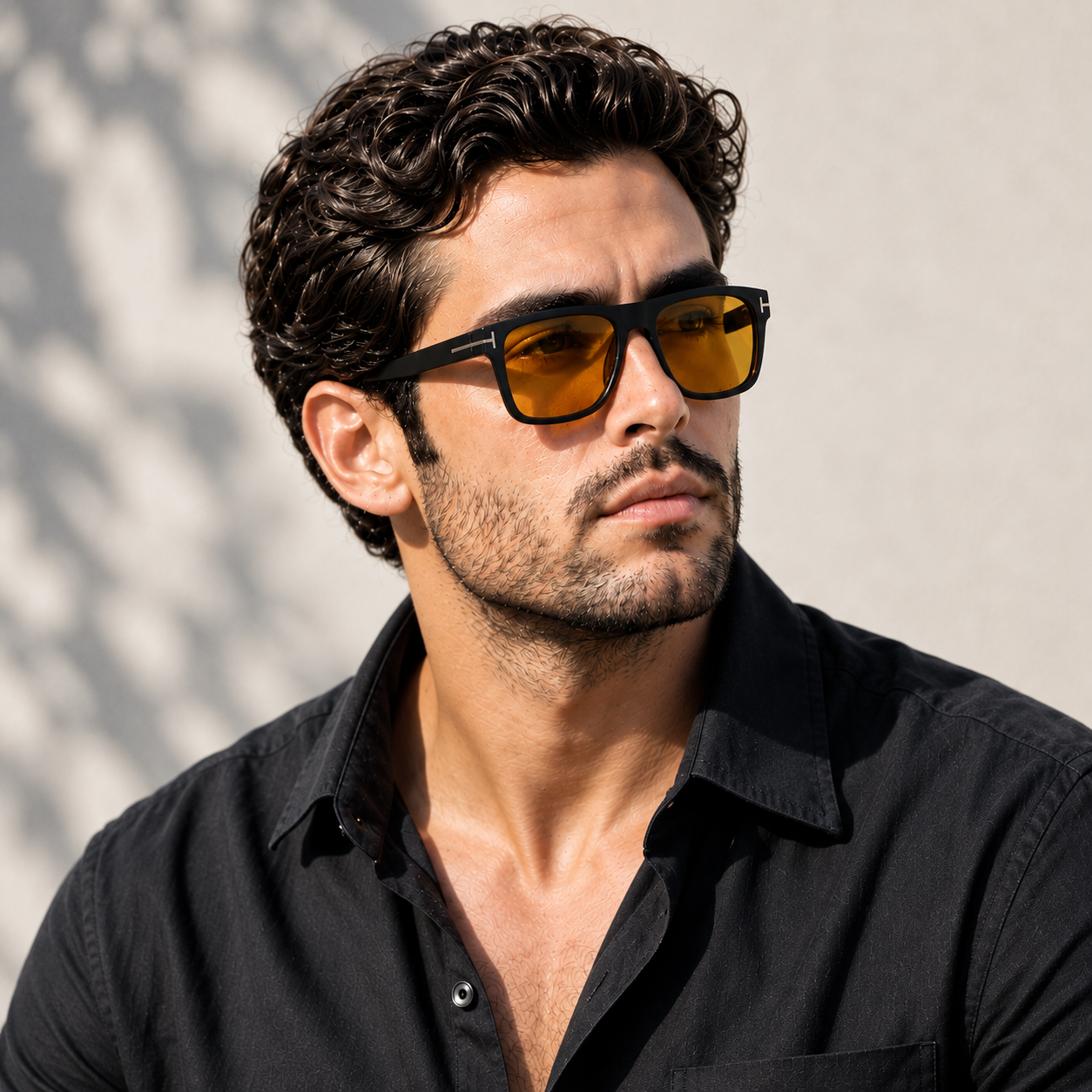 Tom Ford Dunning-02 TF907 Black Square Acetate Sunglasses