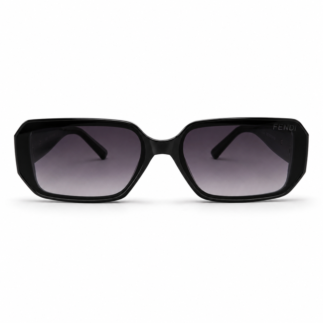 Fendi Gold Tone Black Rectangular Sunglasses – Luxury Eyewear
