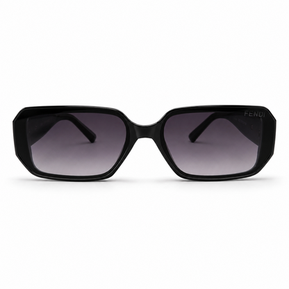 Fendi Gold Tone Black Rectangular Sunglasses – Luxury Eyewear