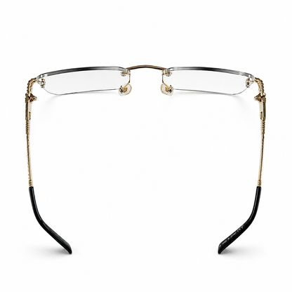 Cartier Gold Rimless Rectangular Optical Frames – Luxury Eyewear