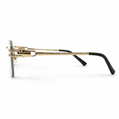 Cartier Gold Rimless Rectangular Optical Frames – Luxury Eyewear