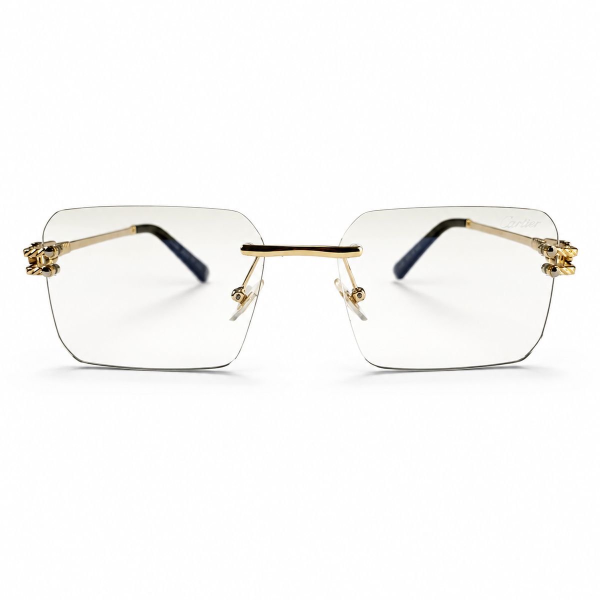 Cartier Gold Rimless Rectangular Optical Frames – Luxury Eyewear