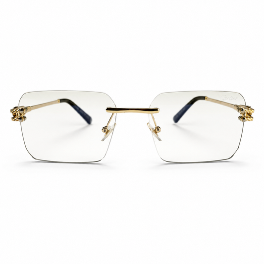 Cartier Gold Rimless Rectangular Optical Frames – Luxury Eyewear