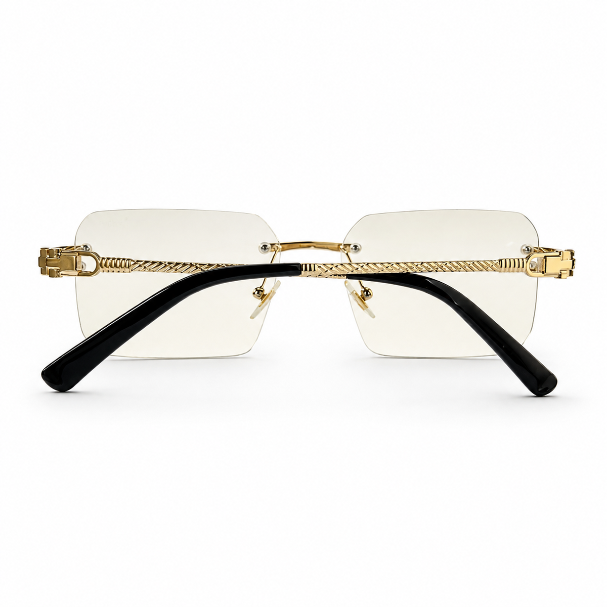 Cartier Gold Rimless Rectangular Optical Frames – Luxury Eyewear