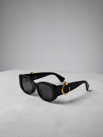 Cartier CT0472S Panthère C Black Acetate Cat Eye Sunglasses