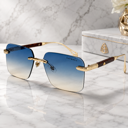 Urban Ziyaar Azure Prestige Rimless Square Sunglasses