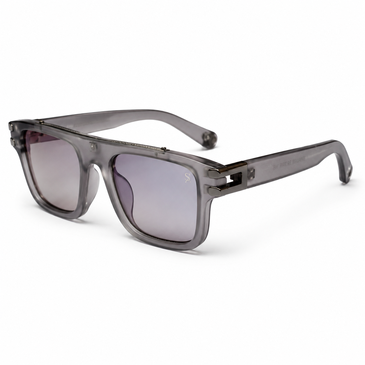 Urban Ziyaar Harbor Premium Crystal Smoke Square Sunglasses