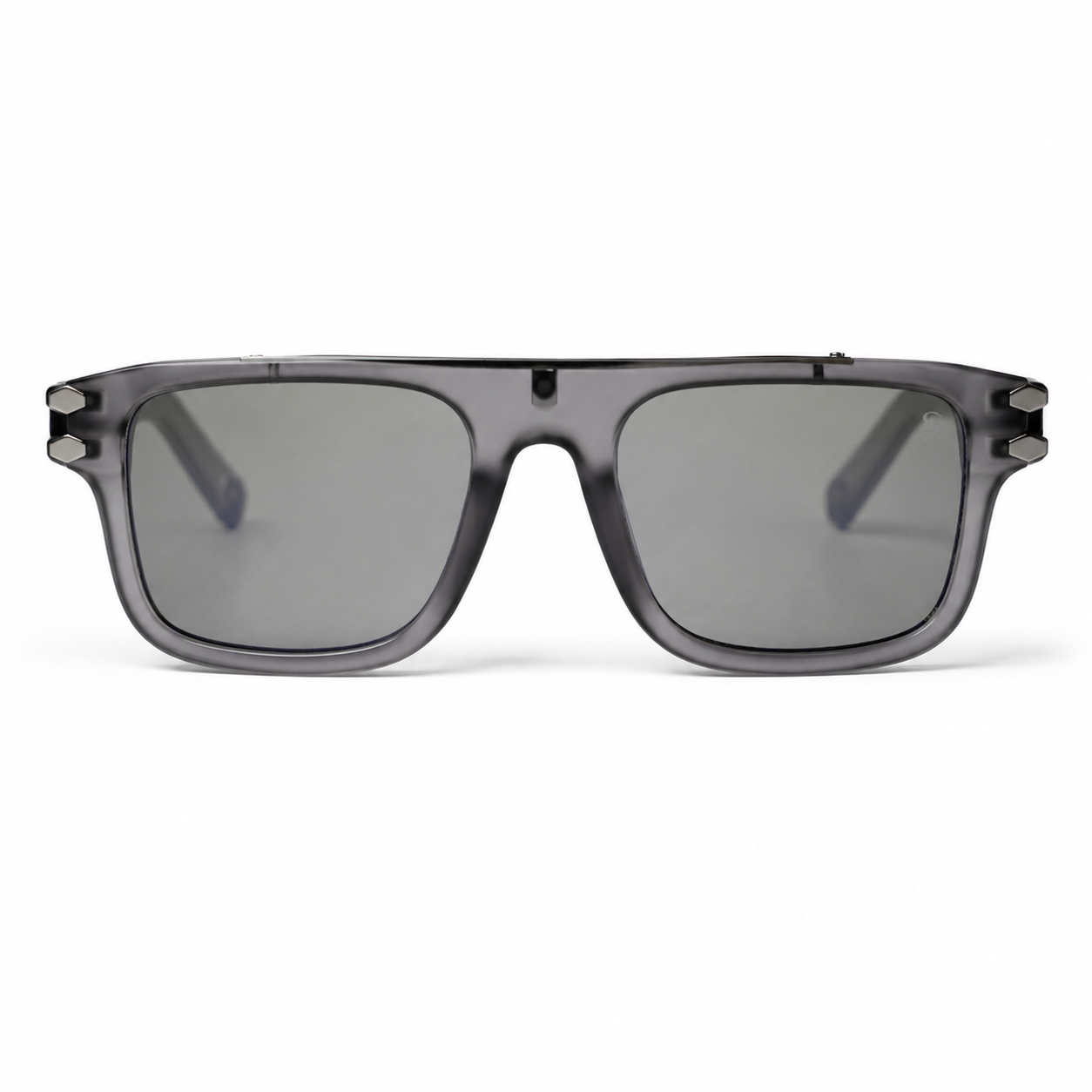 Urban Ziyaar Harbor Premium Crystal Smoke Square Sunglasses