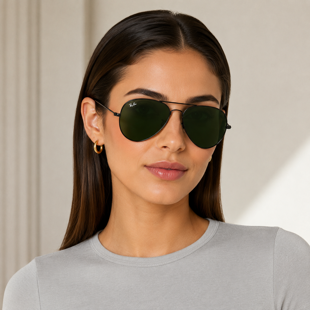 Urban Ziyaar Horizon Premium Aviator Sunglasses – Green Lens