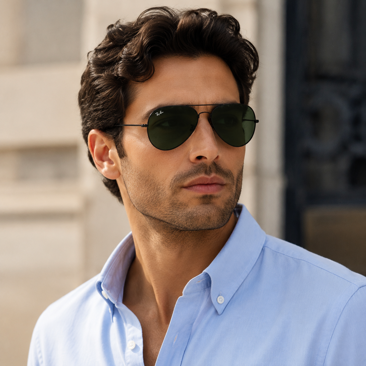 Urban Ziyaar Horizon Premium Aviator Sunglasses – Green Lens