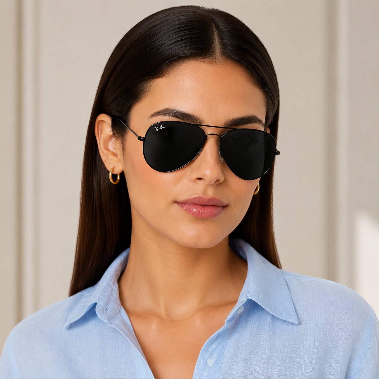 Urban Ziyaar Stratus Premium Black Aviator Sunglasses