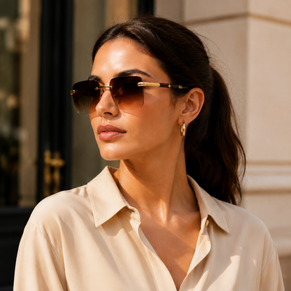 Urban Ziyaar Monarch Rimless Luxury Sunglasses