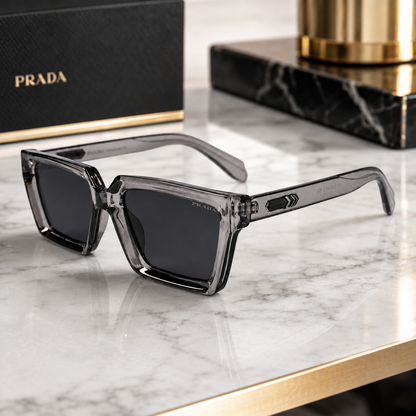 Urban Ziyaar Slate Premium Smoke Square Sunglasses