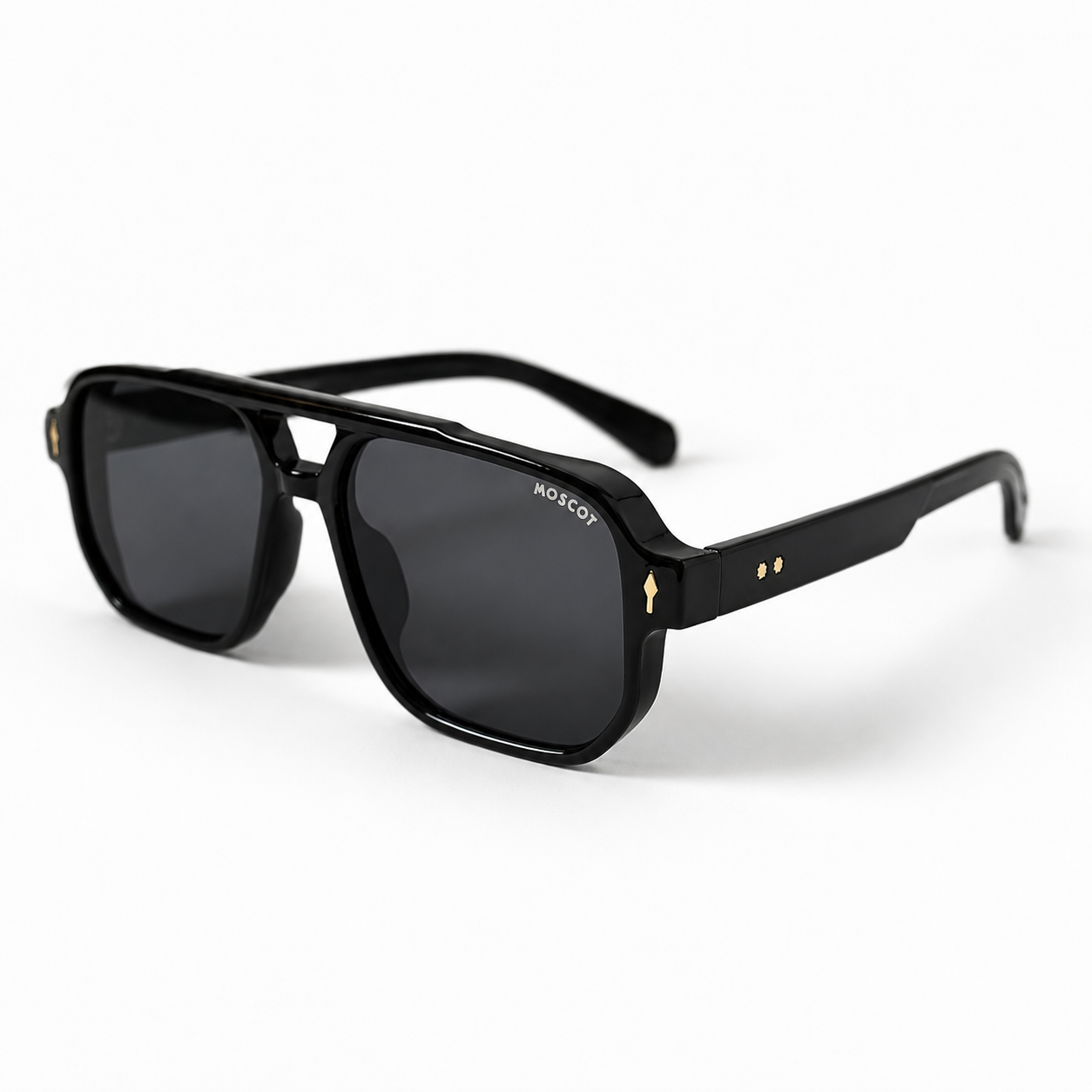 Urban Ziyaar Aero Premium Black Aviator Square Sunglasses