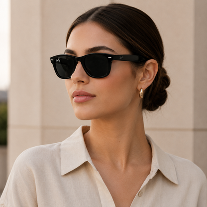 Urban Ziyaar Legacy Premium Black Wayfarer Sunglasses