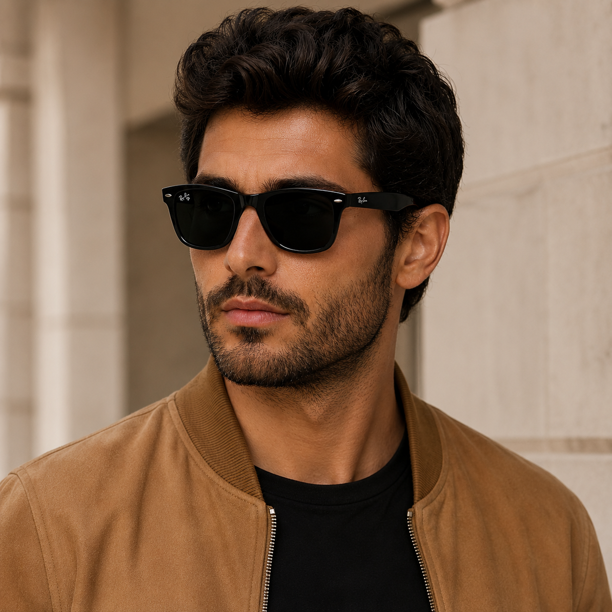 Urban Ziyaar Legacy Premium Black Wayfarer Sunglasses