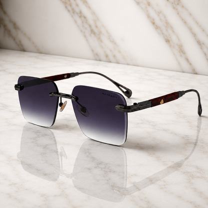 Urban Ziyaar Eclipse Luxe Rimless Square Sunglasses