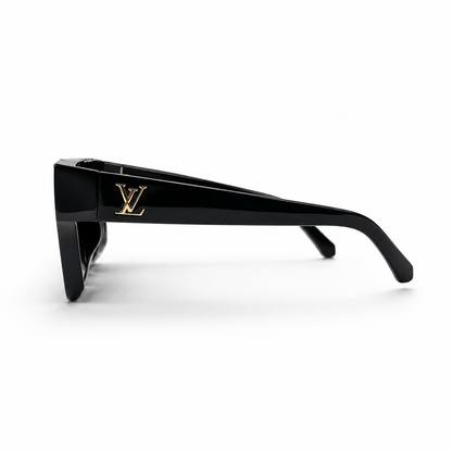 Louis Vuitton 1.1 Evidence Z1502W Black Square Gold Bridge Sunglasses