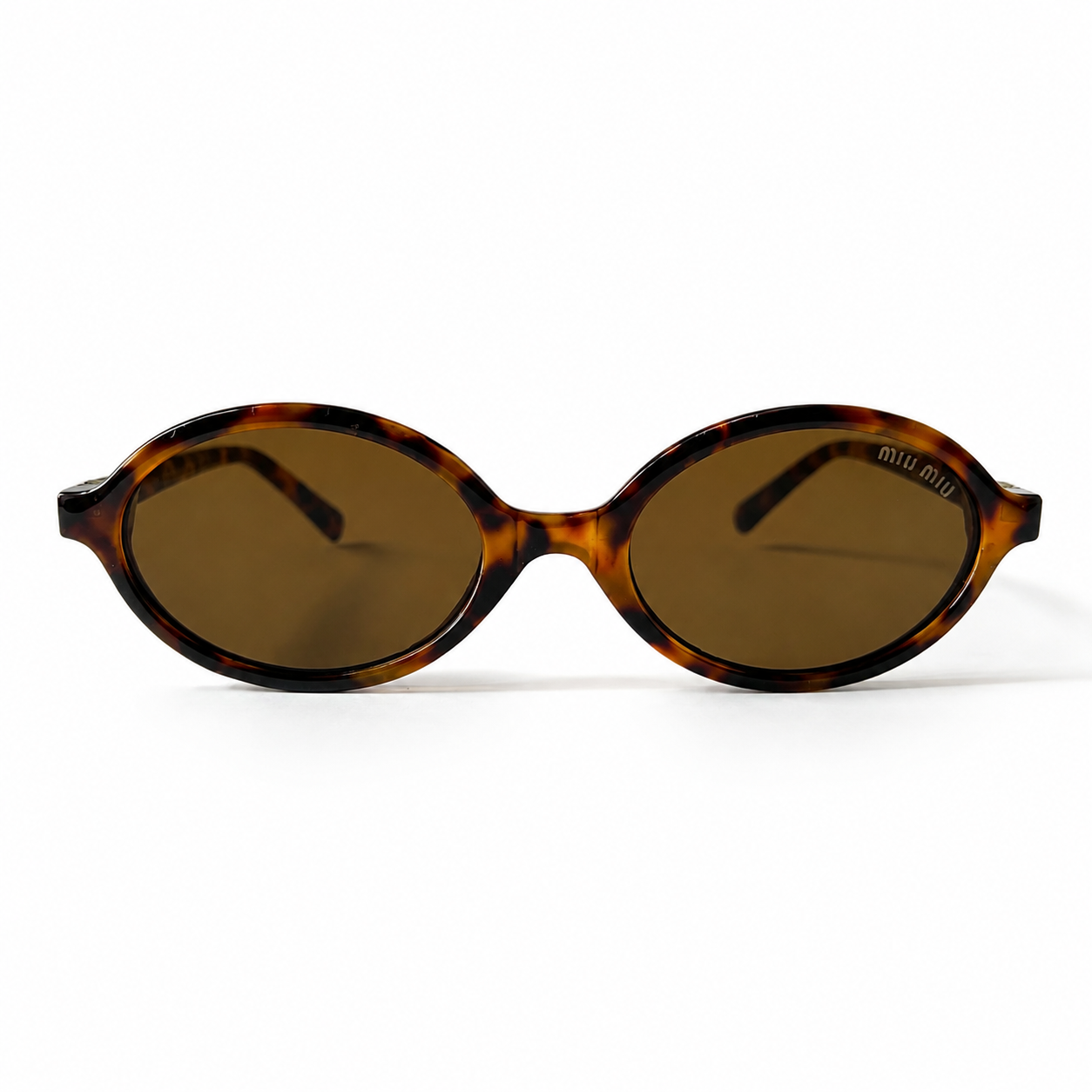 Miu Miu Regard MU04ZS 19P2Z1 Tortoiseshell Oval Sunglasses