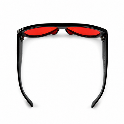 Tom Ford Bronson TF1044 01E Black Red Lens Aviator Sunglasses