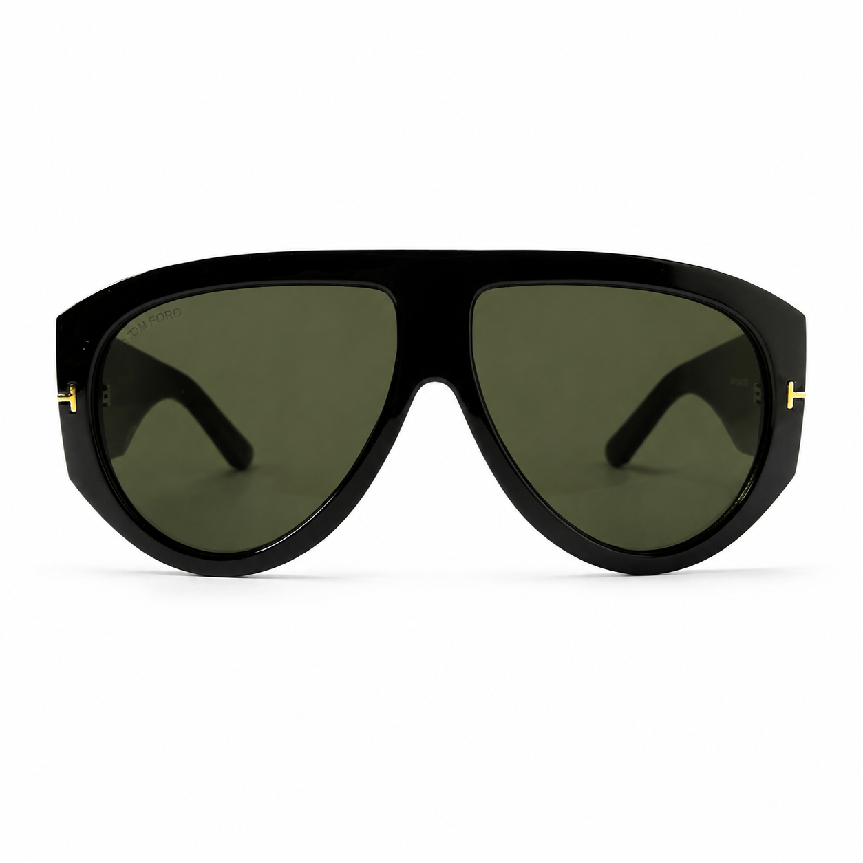 Tom Ford Bronson TF1044 01E Black Dark Green Lens Aviator Sunglasses