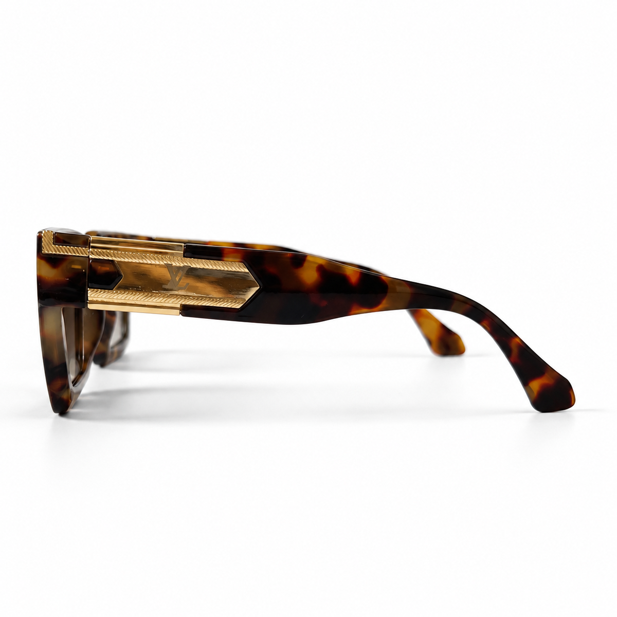 Louis Vuitton Style Oversized Tortoiseshell Gradient Sunglasses