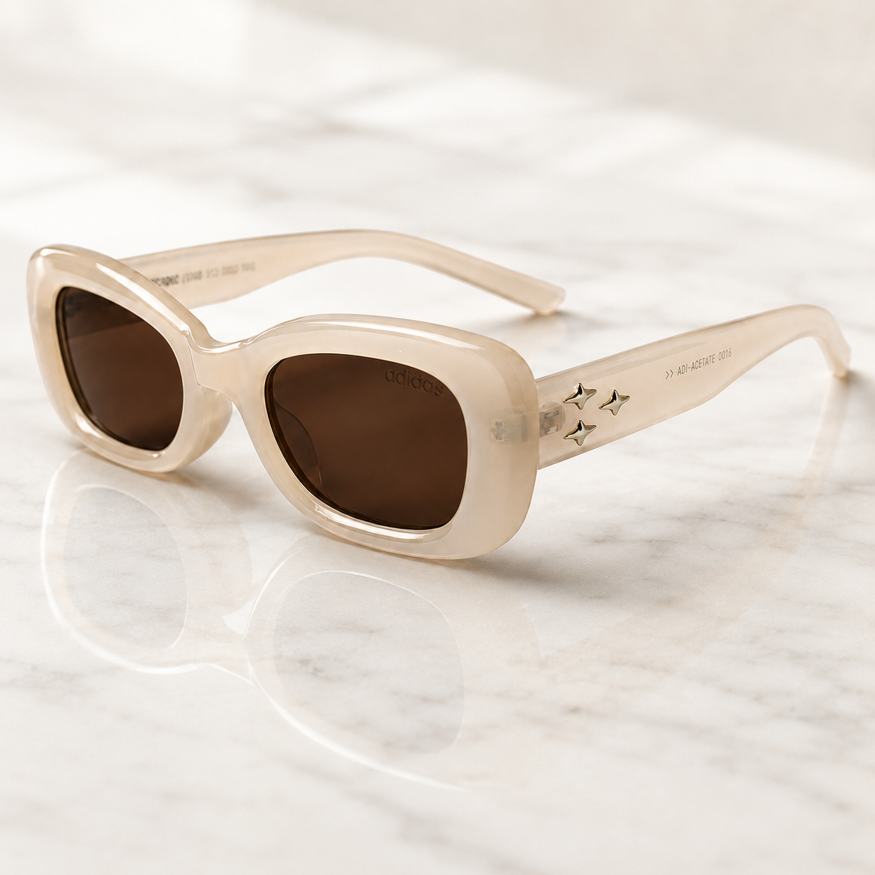 Urban Ziyaar Solene Premium Ivory Rectangle Sunglasses