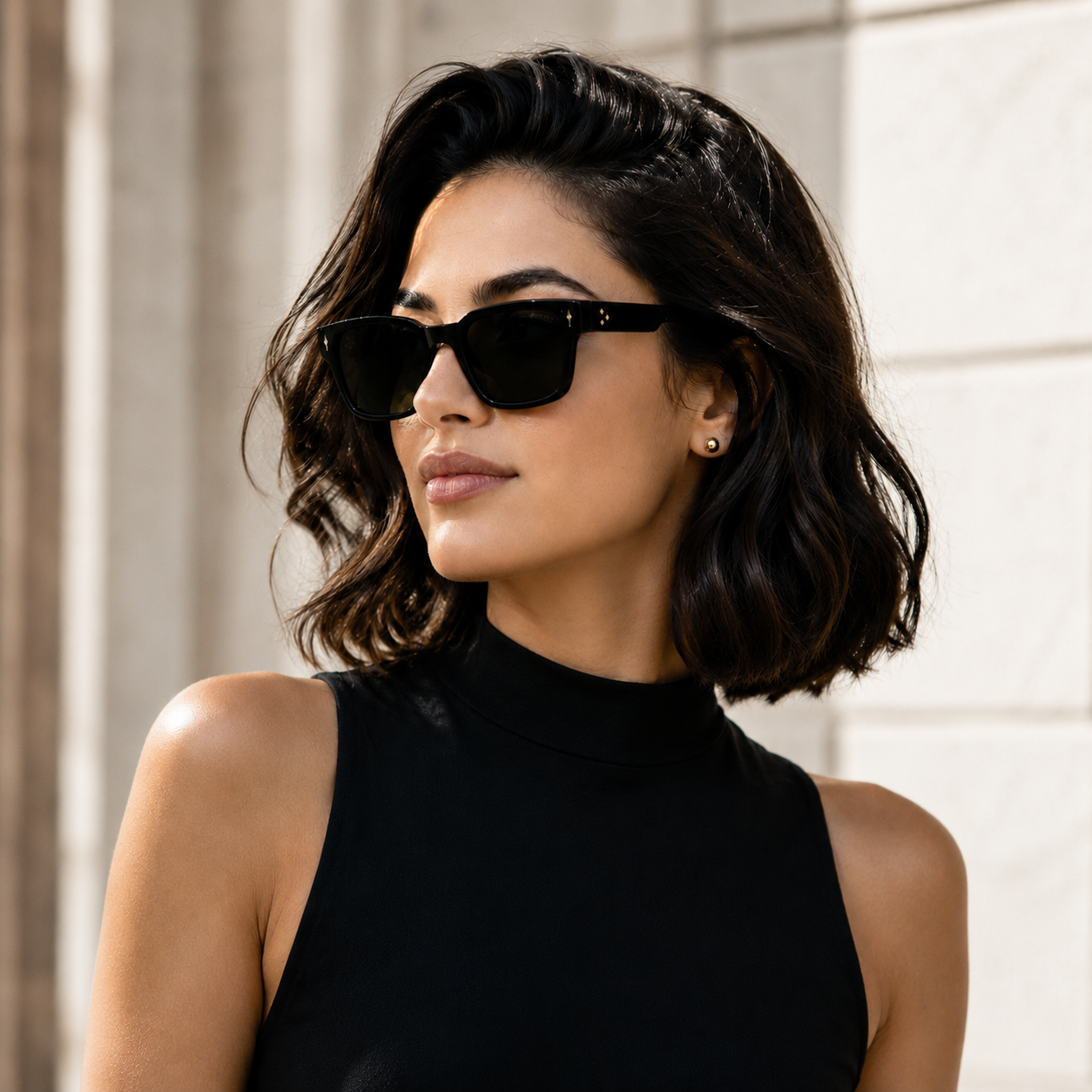 Urban Ziyaar Carbon Premium Black Square Sunglasses