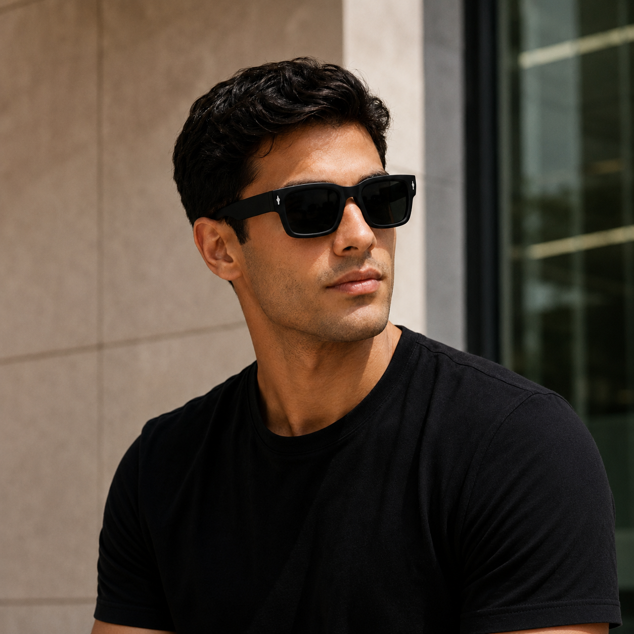 Urban Ziyaar Onyx Premium Square Sunglasses