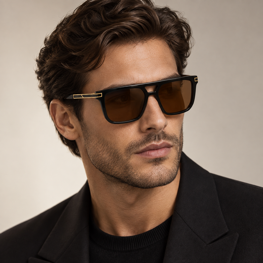 Marc Jacobs MARC 717/S Square Black Gold Sunglasses