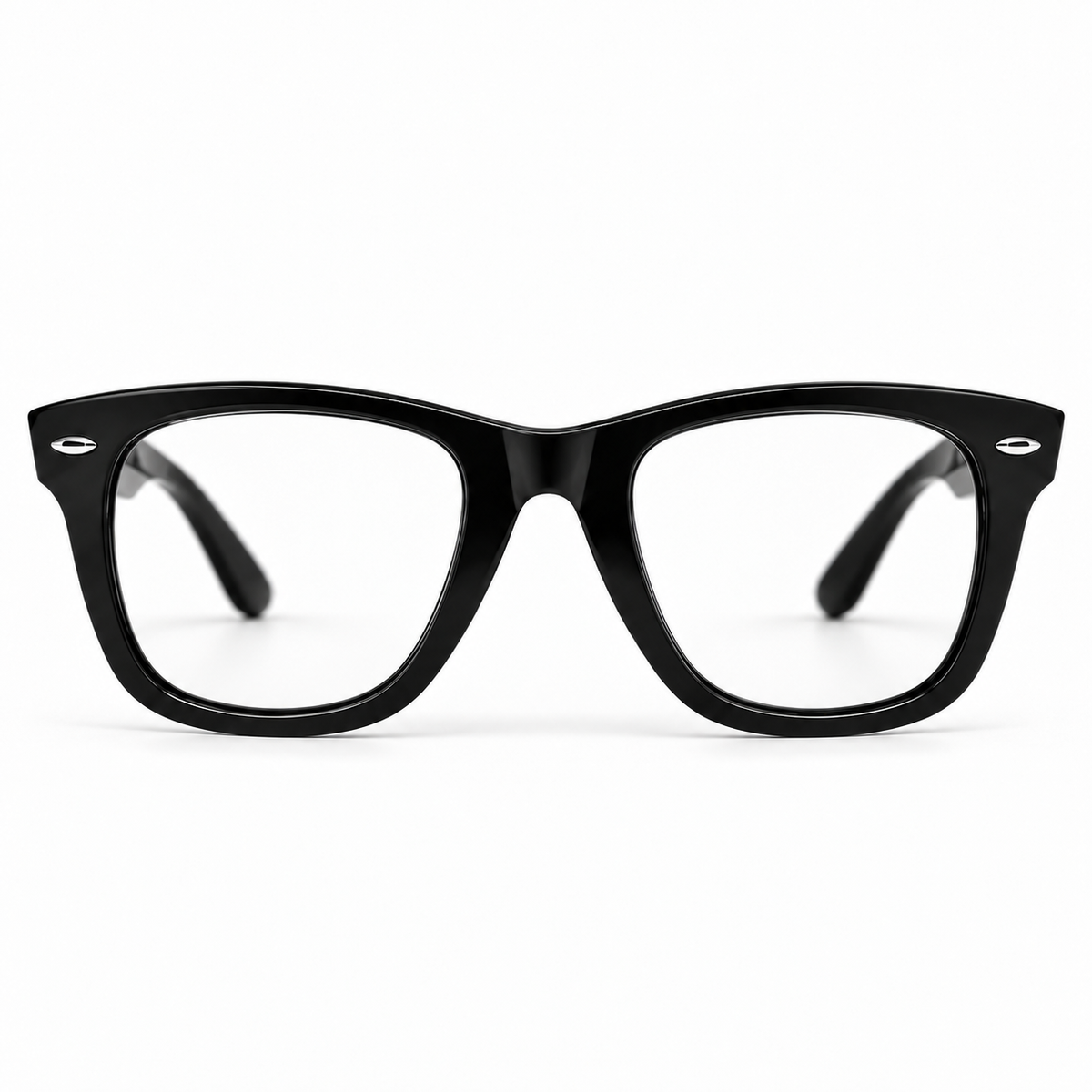 Ray-Ban RB2140 Black Square Optical Eyeglasses with Clear Lenses