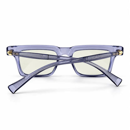 Kuboraum Transparent Blue Photochromic Glasses – Clear to Dark Grey Lenses