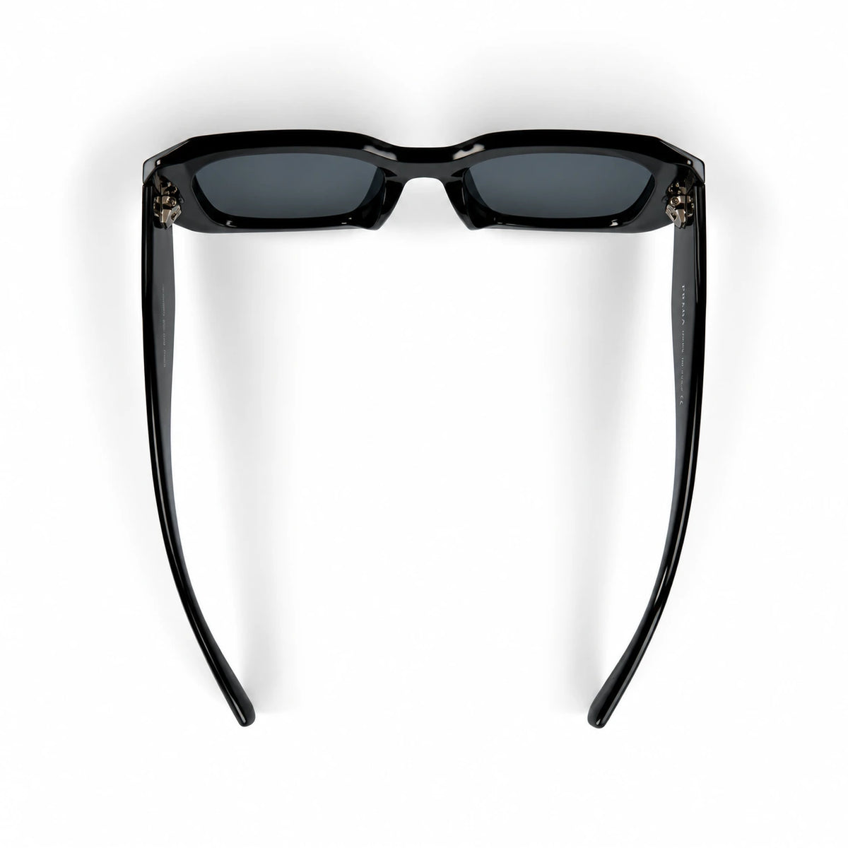 Prada Symbole PR 17WS (SPR17W) Black Geometric Acetate Sunglasses