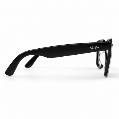 Ray-Ban RB2140 Black Square Optical Eyeglasses with Clear Lenses