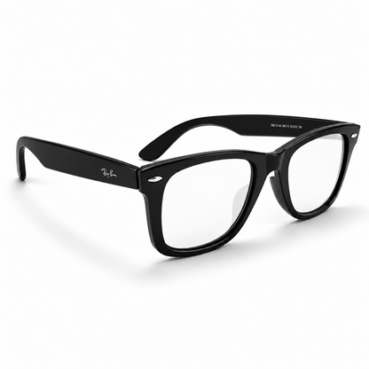 Ray-Ban RB2140 Black Square Optical Eyeglasses with Clear Lenses
