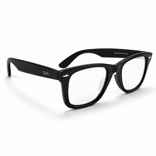 Ray-Ban RB2140 Black Square Optical Eyeglasses with Clear Lenses