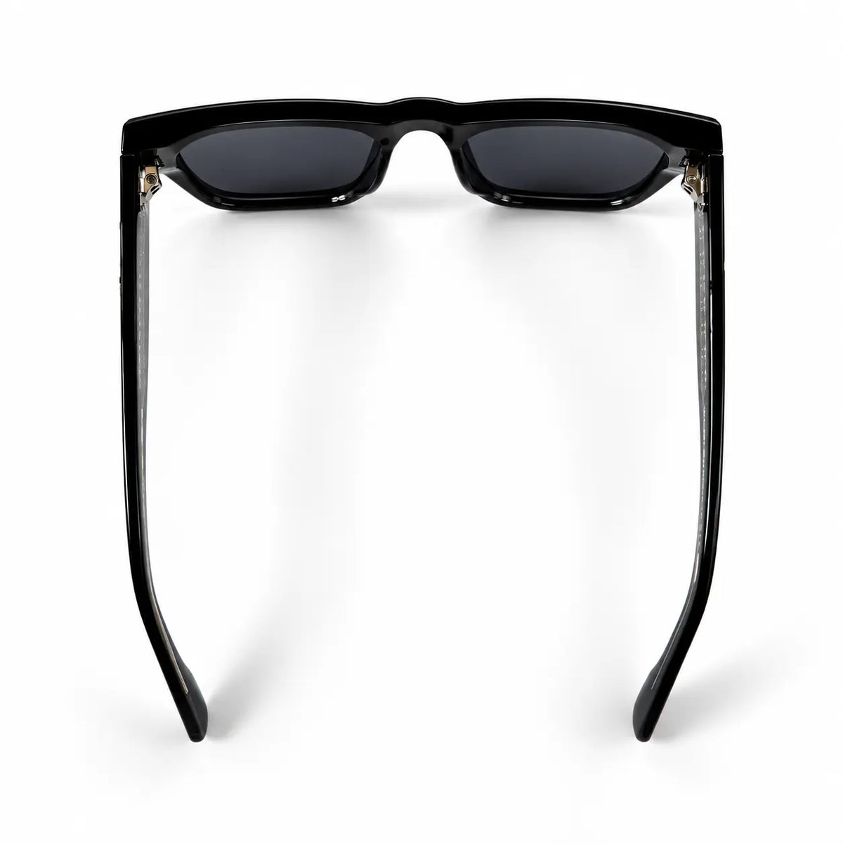 Prada Black Square Sunglasses with Silver Geometric Accents