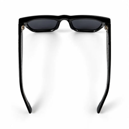 Prada Black Square Sunglasses with Silver Geometric Accents