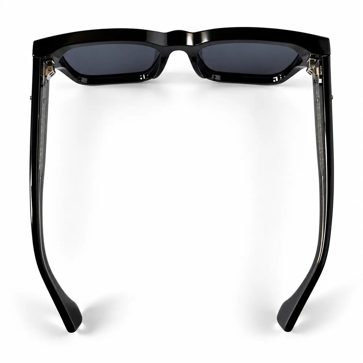 Celine Black Square Sunglasses with Silver Bee Emblem
