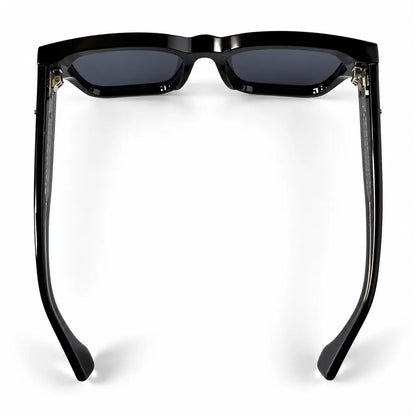 Celine Black Square Sunglasses with Silver Bee Emblem