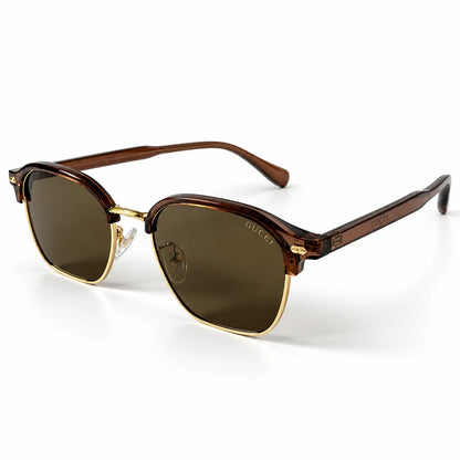 Gucci Brown & Gold Polarized Sunglasses – Lightweight Adjustable TR Frame
