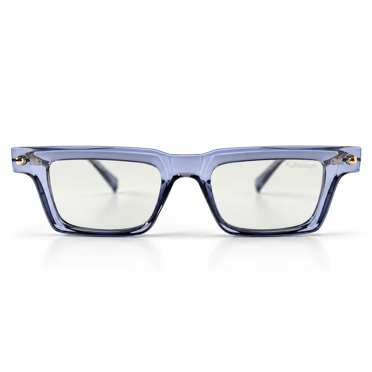 Kuboraum Transparent Blue Photochromic Glasses – Clear to Dark Grey Lenses