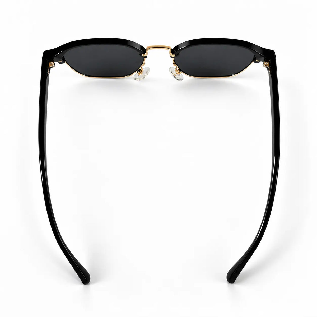 Gucci Black & Gold Browline Sunglasses with Dark Smoke Lenses