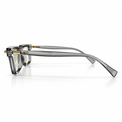 Kuboraum Transparent Grey Photochromic Glasses – UV Light-Adaptive Lenses