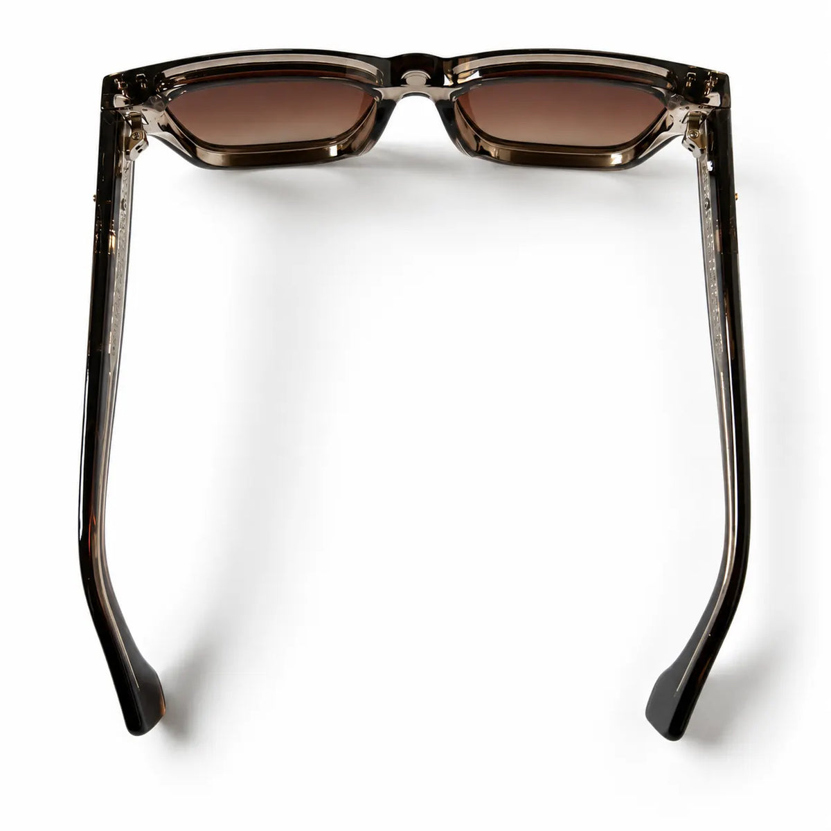 Celine Smoky Brown Square Sunglasses with Gold Bee Emblem