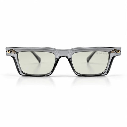 Kuboraum Transparent Grey Photochromic Glasses – UV Light-Adaptive Lenses