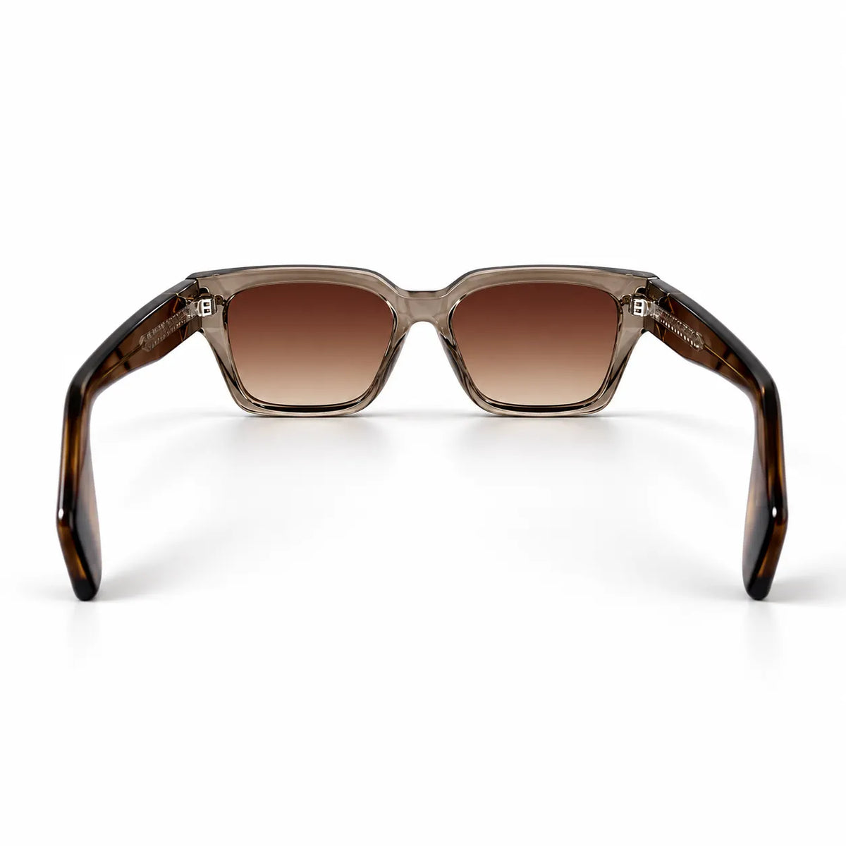 Celine Smoky Brown Square Sunglasses with Gold Bee Emblem