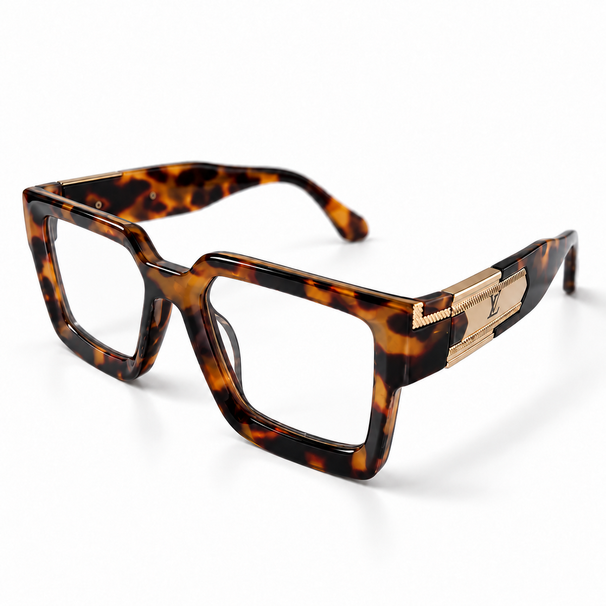 Louis Vuitton Tortoiseshell Square Optical Eyeglasses